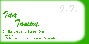 ida tompa business card